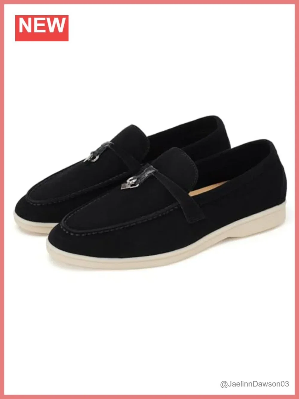 Women's Suede Loafers with Genuine Leather Lining, Flat Slip-On Penny Loafers
